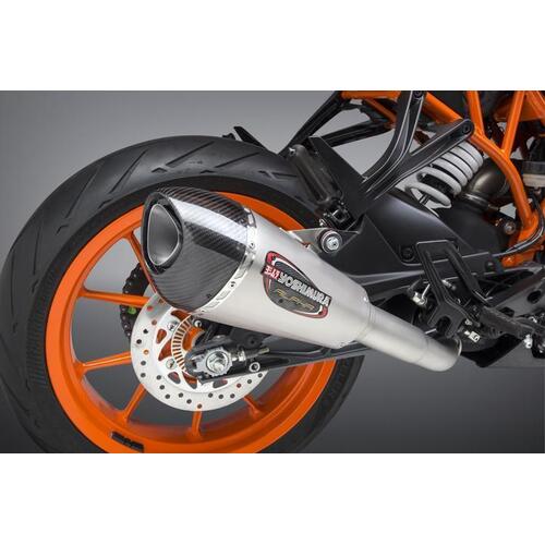 Yoshimura KTM 390 DUKE 17-20/RC390 17-20 Alpha T Stainless Slip-On Exhaust, w/ Stainless Muffler