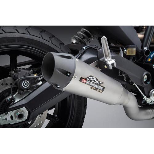 Yoshimura Ducati Scrambler 16-18 R-34 Race Stainless Slip-On Exhaust, w/ Stainless Muffler