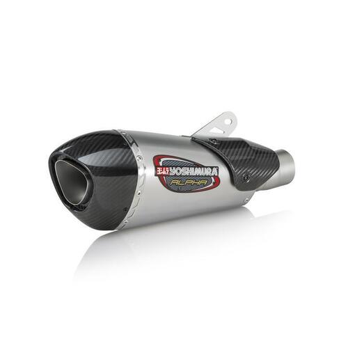 Yoshimura Triumph Daytona 675 13-17 Alpha T Stainless Slip-On Exhaust, w/ Stainless Muffler