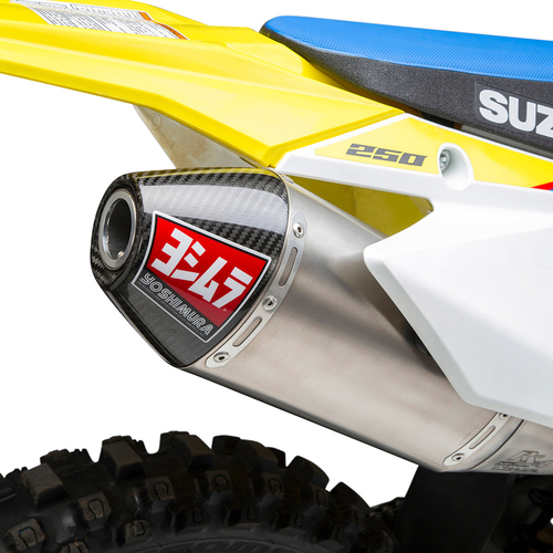 Yoshimura Suzuki RM-Z250 19-20 RS-4 Titanium Full Exhaust, With Titanium Muffler