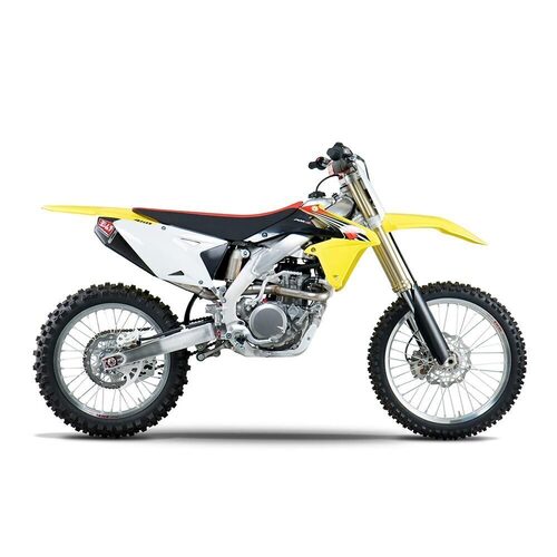 Yoshimura Suzuki RM-Z450 08-17/Suzuki RMX450Z 10-11 RS-4 Titanium Full Exhaust, w/ Carbon Fiber Muffler