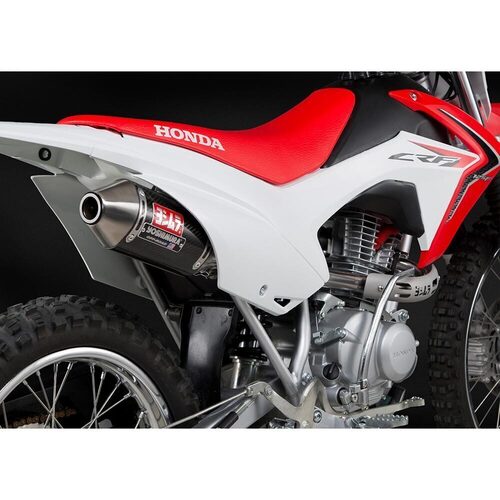 Yoshimura Honda CRF125F 14-18 RS-2 Stainless Full Exhaust, w/ Carbon Fiber Muffler