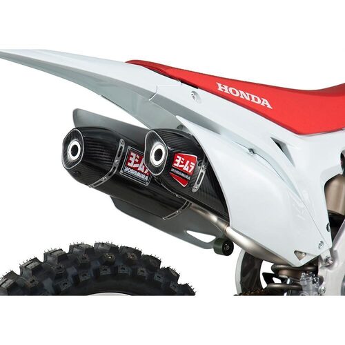 Yoshimura Honda CRF450R 13-14 RS-9 Full System Ti Header / CF Muffler / CF Tip DUAL