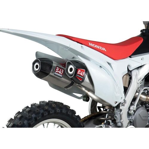 Yoshimura Honda CRF450R 13-14 RS-9 Full System Ti Header / Ti Muffler / CF Tip DUAL