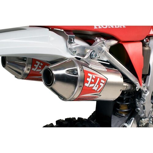 Yoshimura Honda CRF250R 06-09 RS3 Stainless Slip-On Exhaust, w/ Al Muffler DUAL