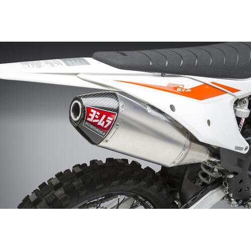 Yoshimura KTM/HUSQ 250/350 19-20 RS-4 Stainless Slip-On Exhaust, w/ Aluminum Muffler